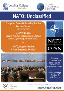 Affiche. EPSS Lecture. NATO, Russia, Ukraine. A New Strategic Reality. 2014-10-14